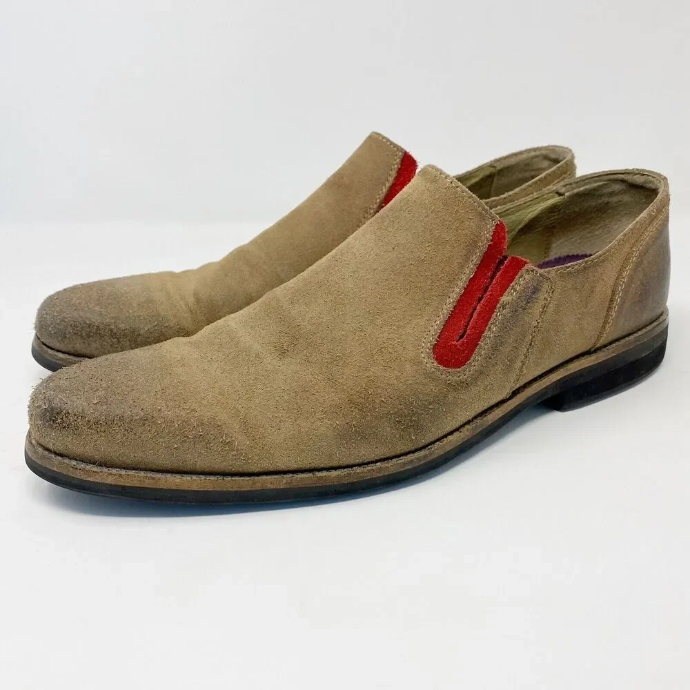 Blackstone Men's SCM001 Slip-On Suede Shoes in Rock Euro Size 43/US Size 10‎
